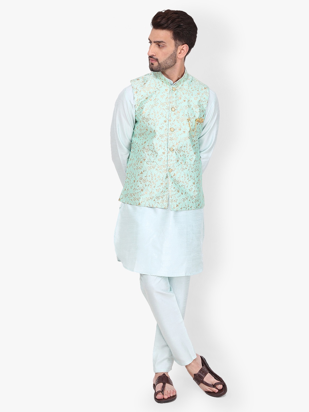 

Pro-Ethic STYLE DEVELOPER Men Blue Kurta with Pyjamas