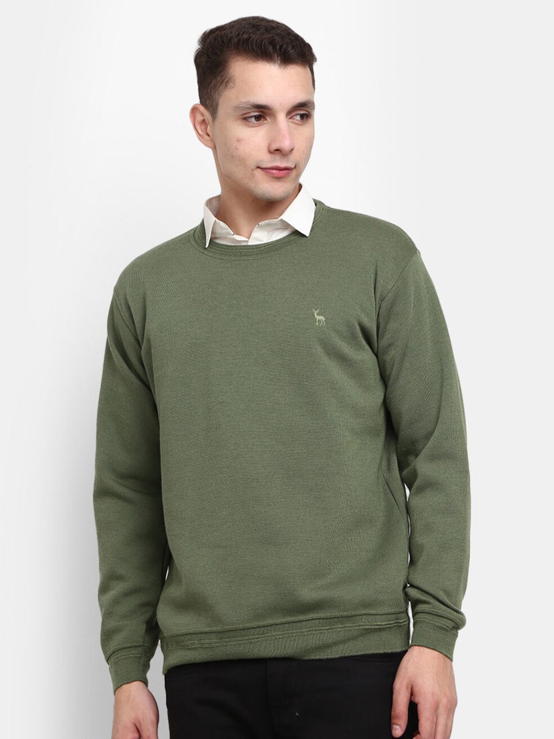 

V-Mart Men Green Pullover Sweater