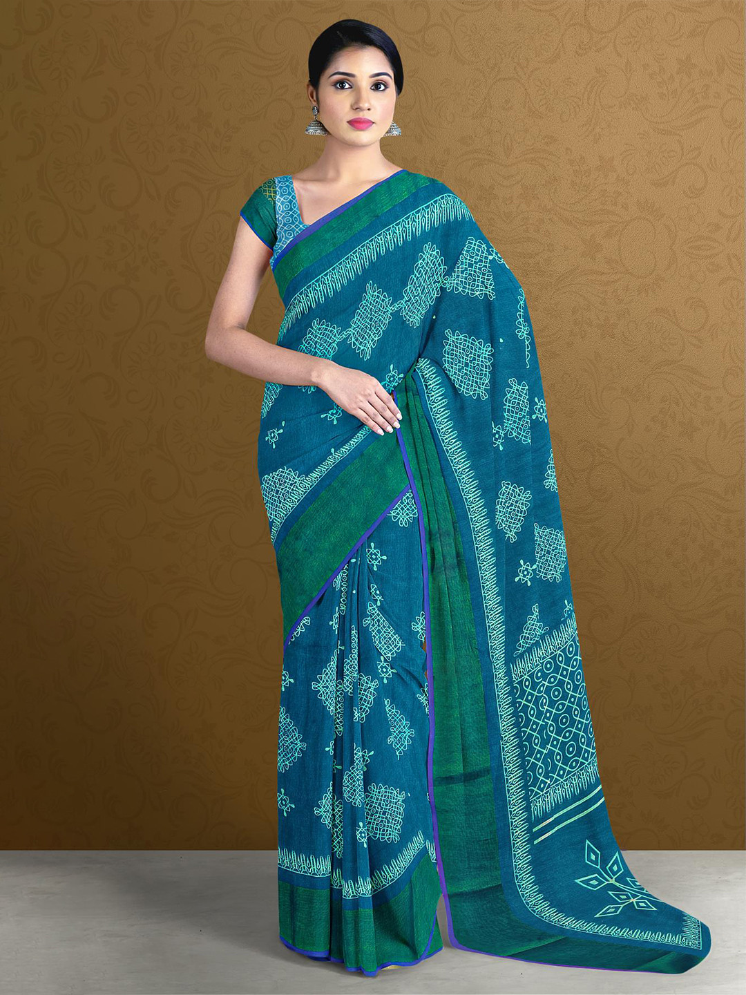 

Kalamandir Blue Woven Design Saree