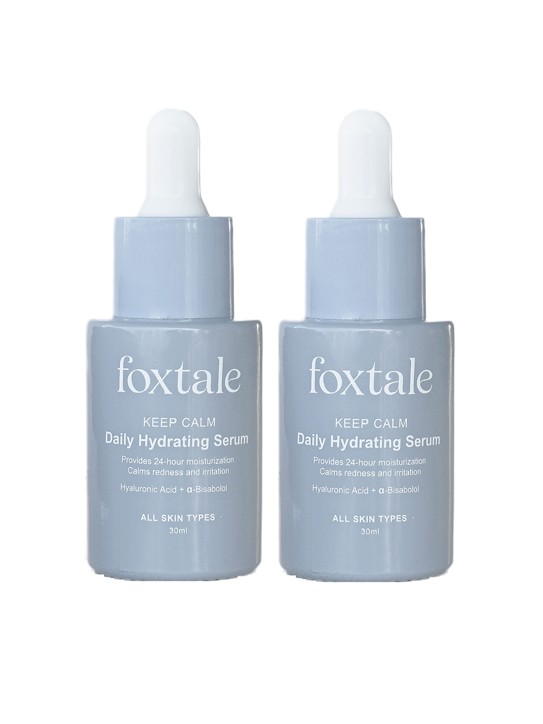 

FoxTale Set of 2 Keep Calm Daily Hydrating Serum with Hyaluronic Acid - 30ml each, Grey