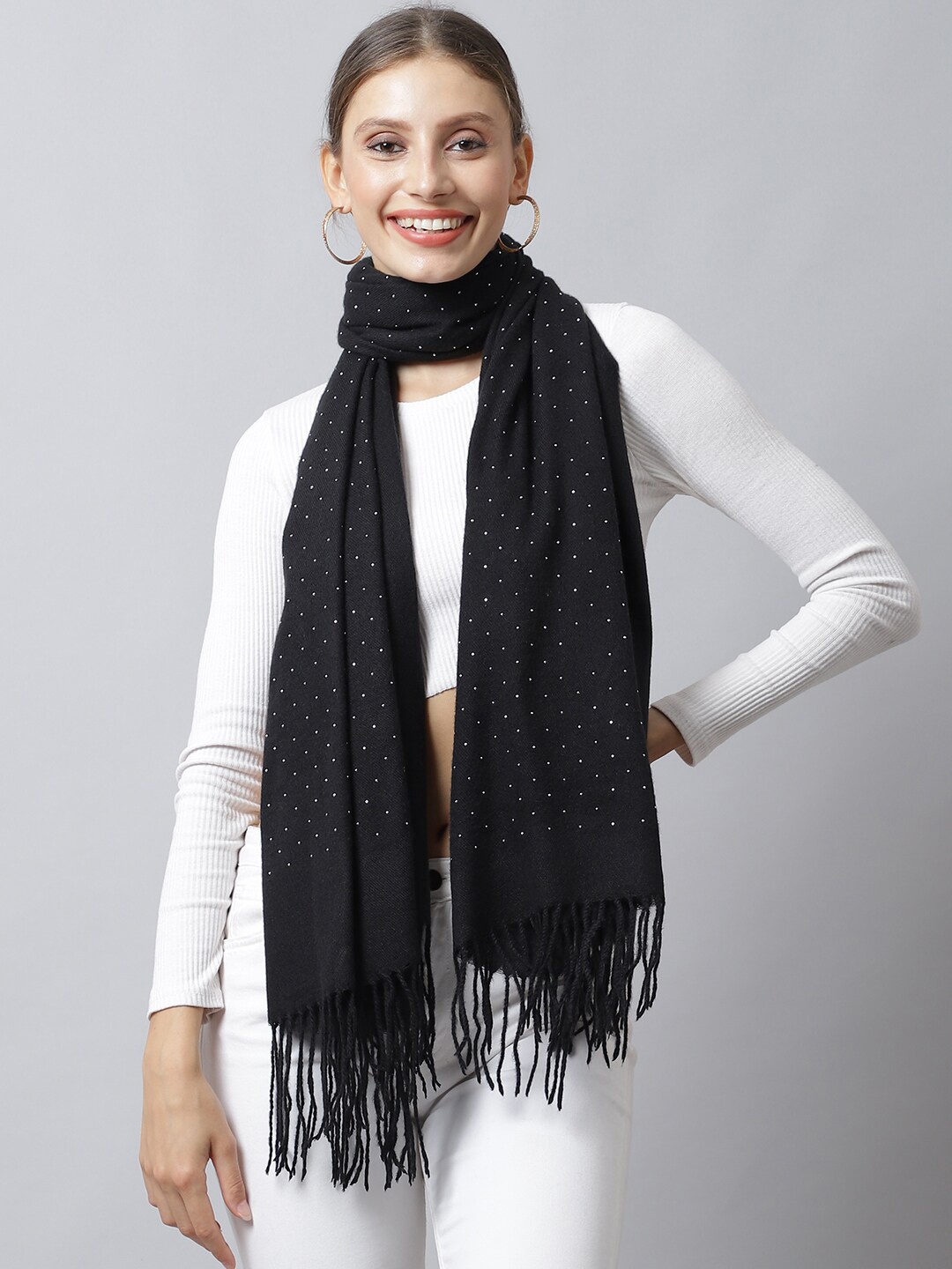 

LOOM LEGACY Women Black Stole