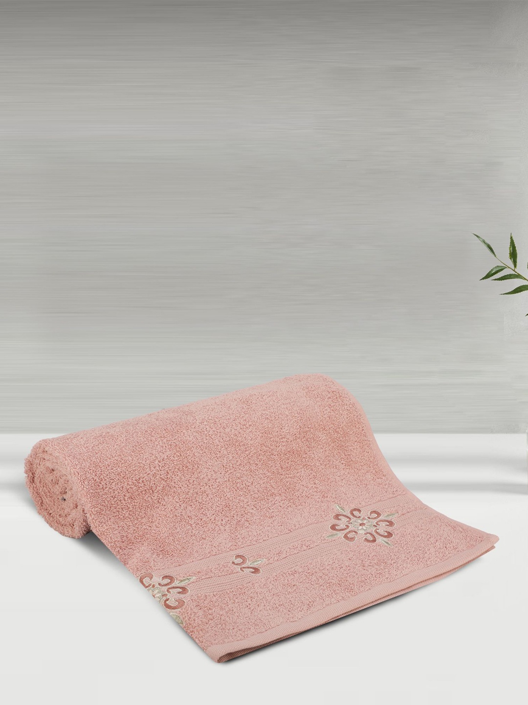 

LUSH & BEYOND Peach-Coloured Pure Cotton 500 GSM Bath Towels