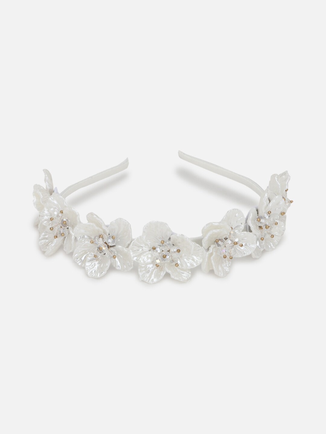

FOREVER 21 Women White Embellished Hairband