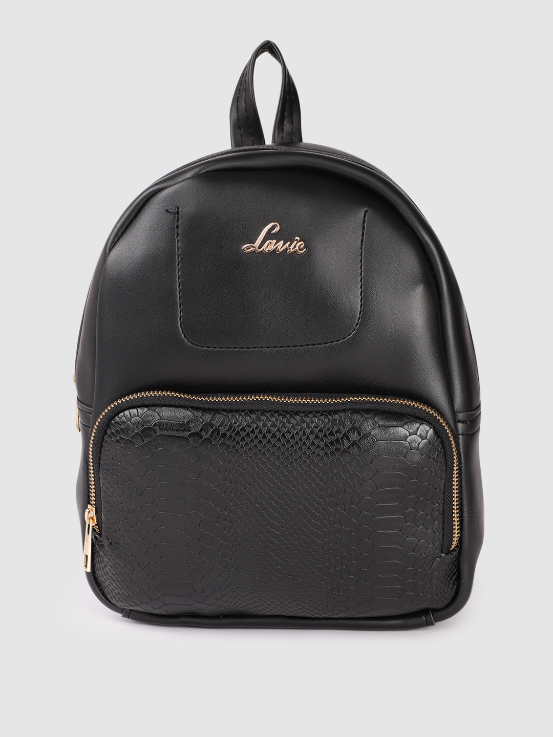 

Lavie Women Black Animal Textured Backpack