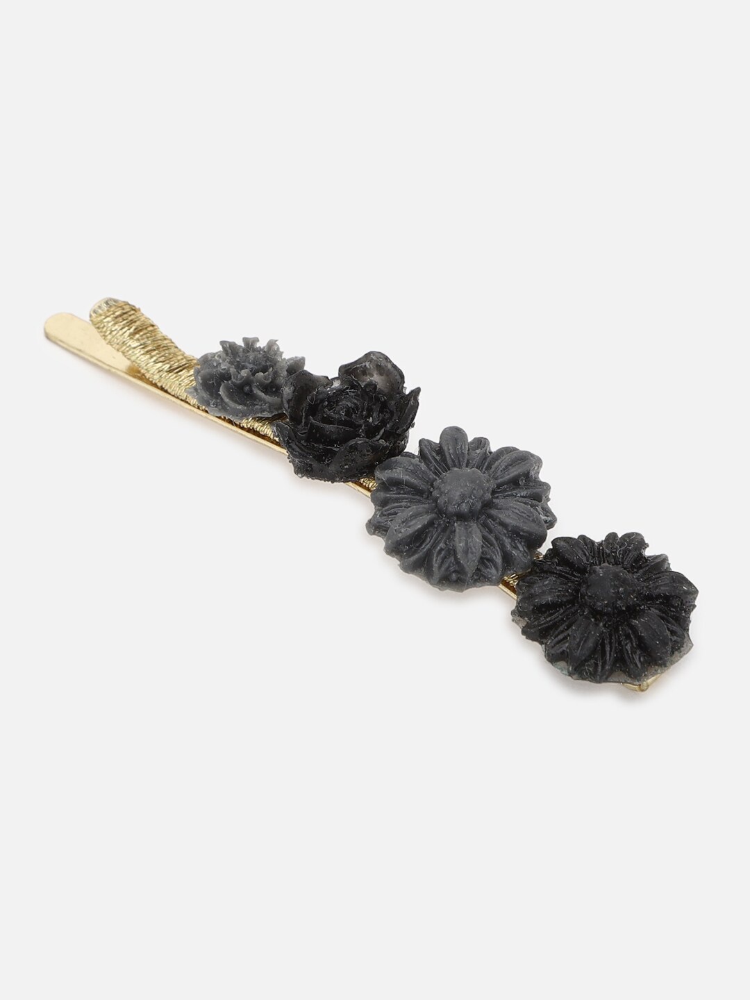 

FOREVER 21 Women Black & Gold Embellished Alligator Hair Clip