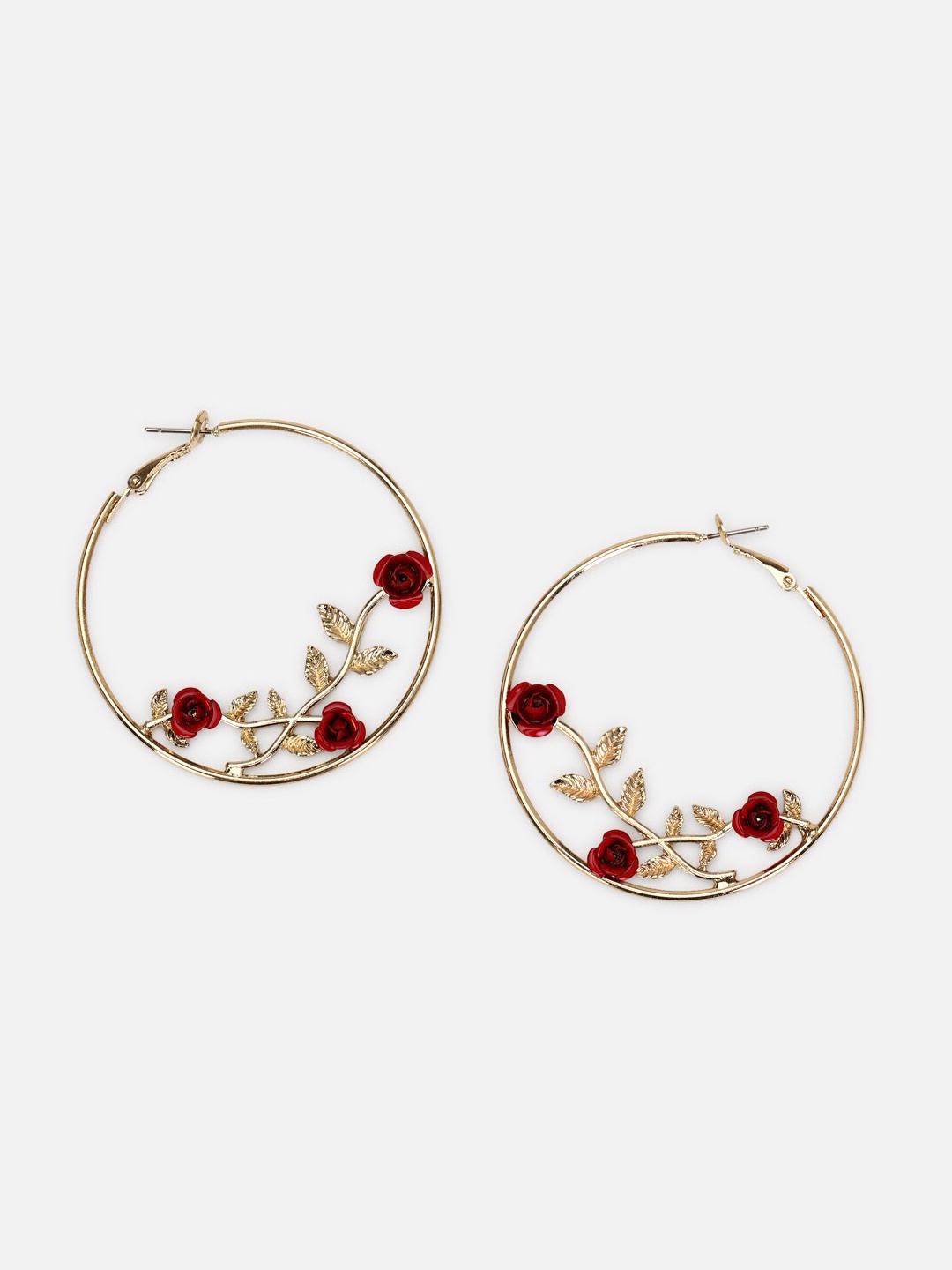 

FOREVER 21 Gold-Toned Contemporary Hoop Earrings