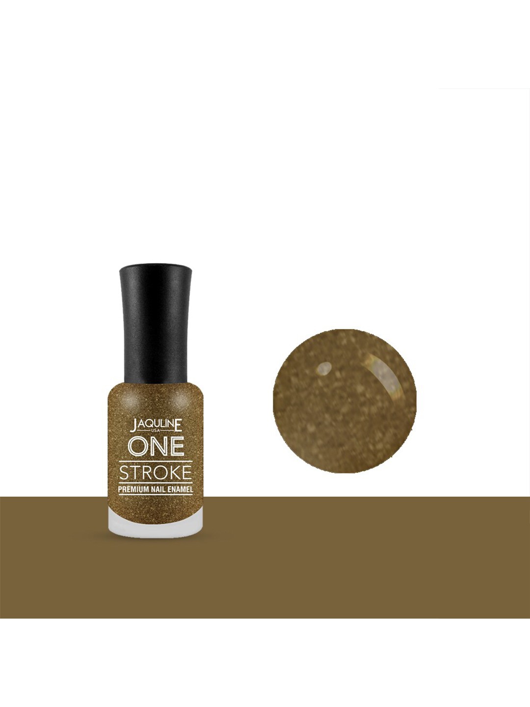 

Jaquline USA One Stroke Premium Nail Enamel 8ml - Gold Rush J57, Brown