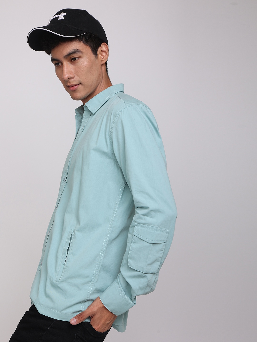 

Snitch Men Green Slim Fit Casual Cotton Shirt