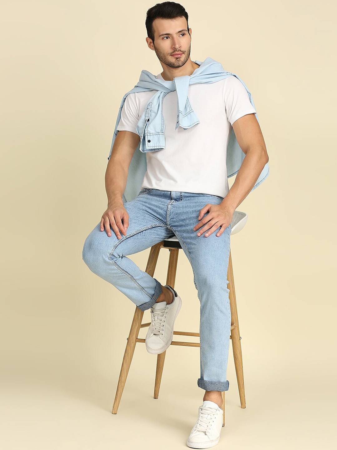 

High Star Men Blue Slim Fit Light Fade Stretchable Jeans