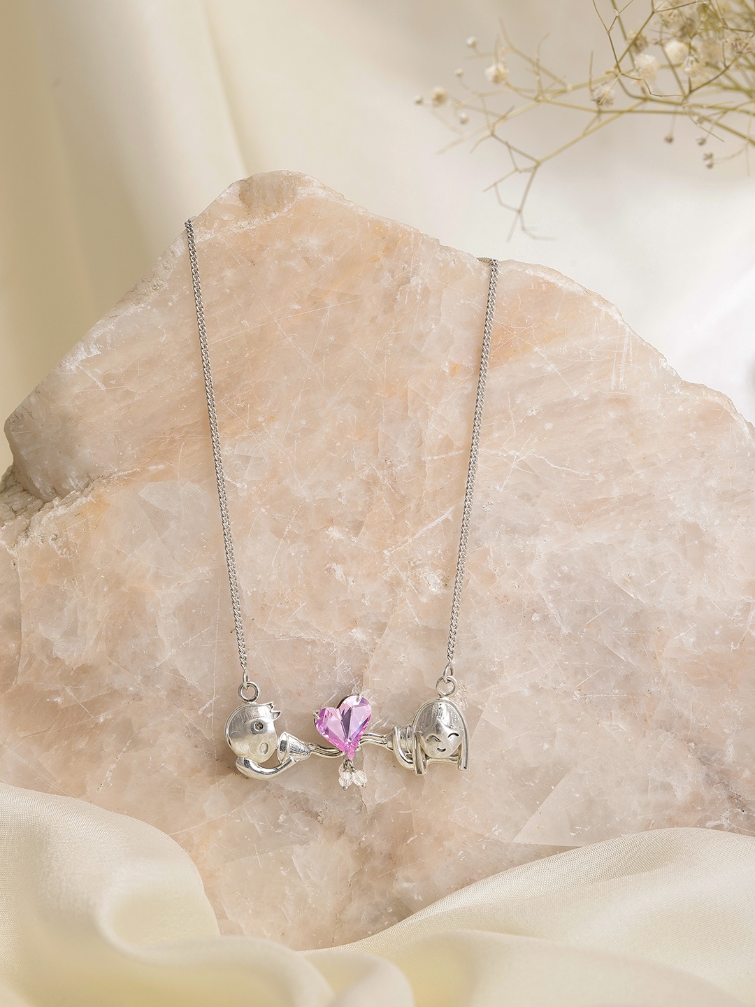 

Onaifa Sterling Silver Rhodium-Plated Necklace, Violet