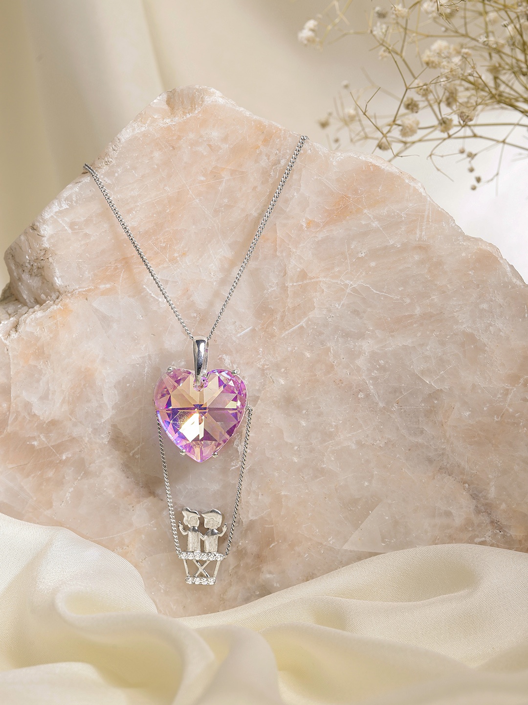 

Onaifa Sterling Silver Rhodium-Plated Necklace, Violet