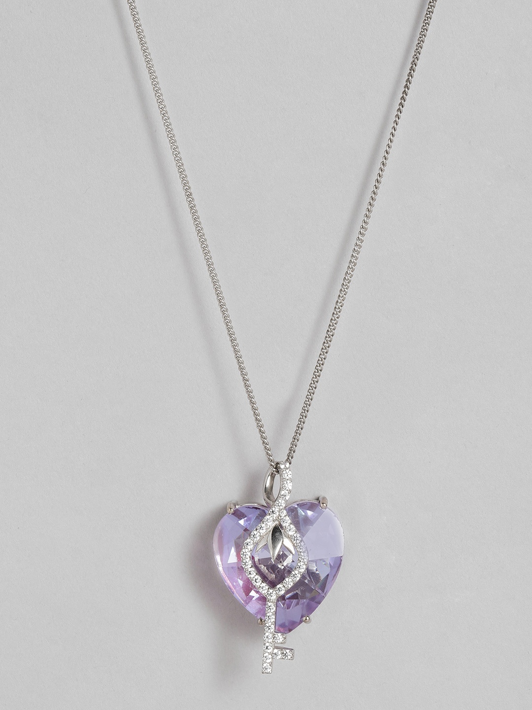 

Onaifa Sterling Silver Rhodium-Plated Necklace, Violet