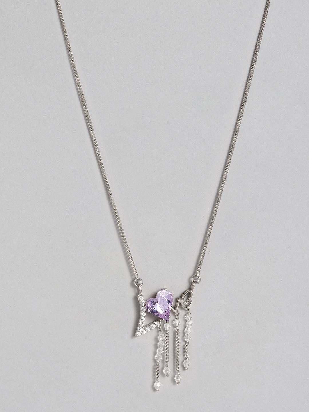 

Onaifa Sterling Silver Rhodium-Plated Necklace, Violet
