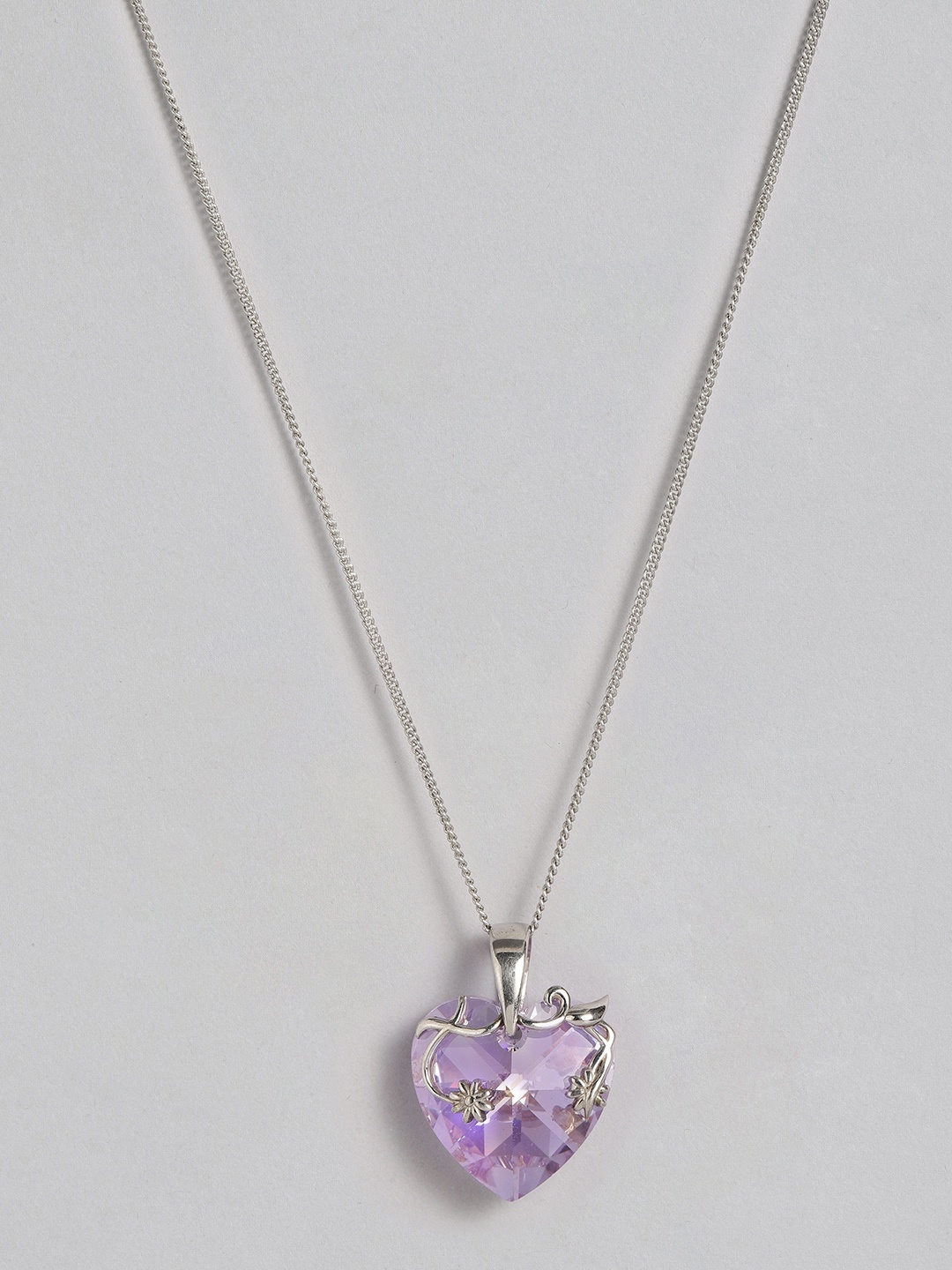 

Onaifa Sterling Silver Rhodium-Plated Necklace, Violet