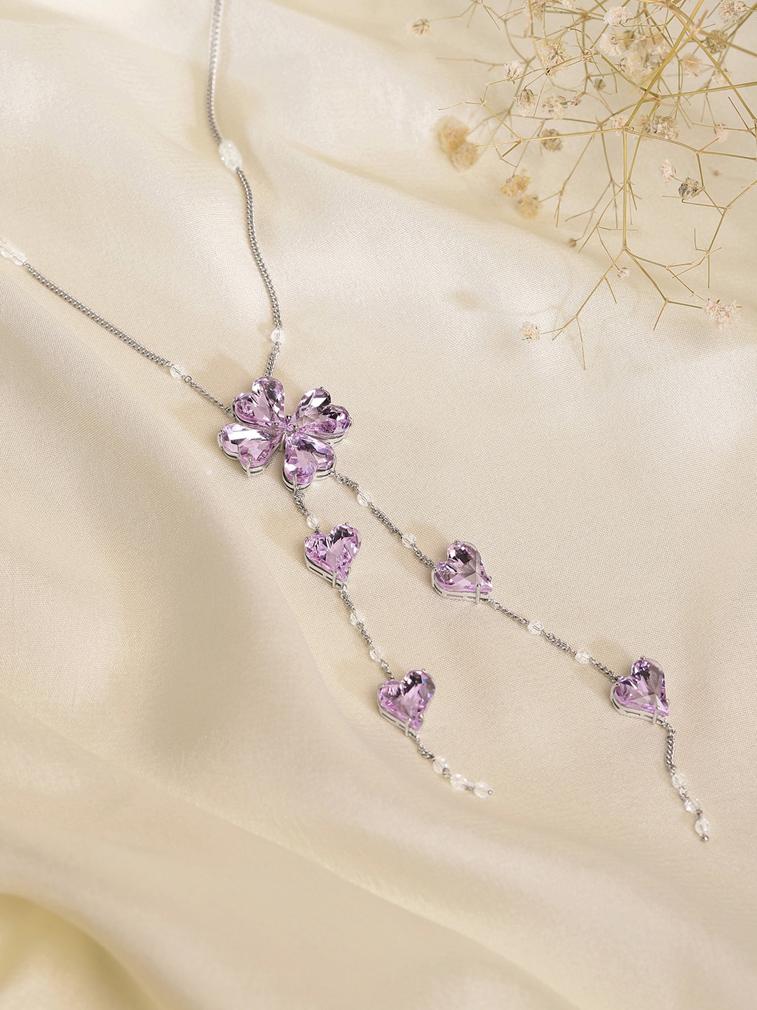 

Onaifa Sterling Silver Rhodium-Plated Necklace, Violet