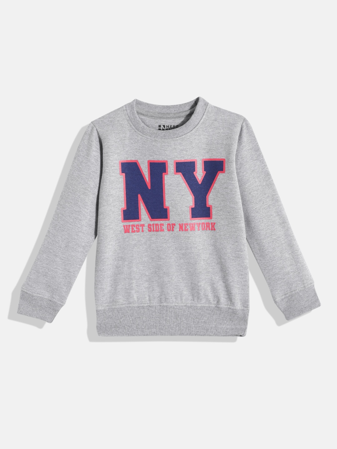 

HERE&NOW Boys Grey Typography Print Sweatshirt