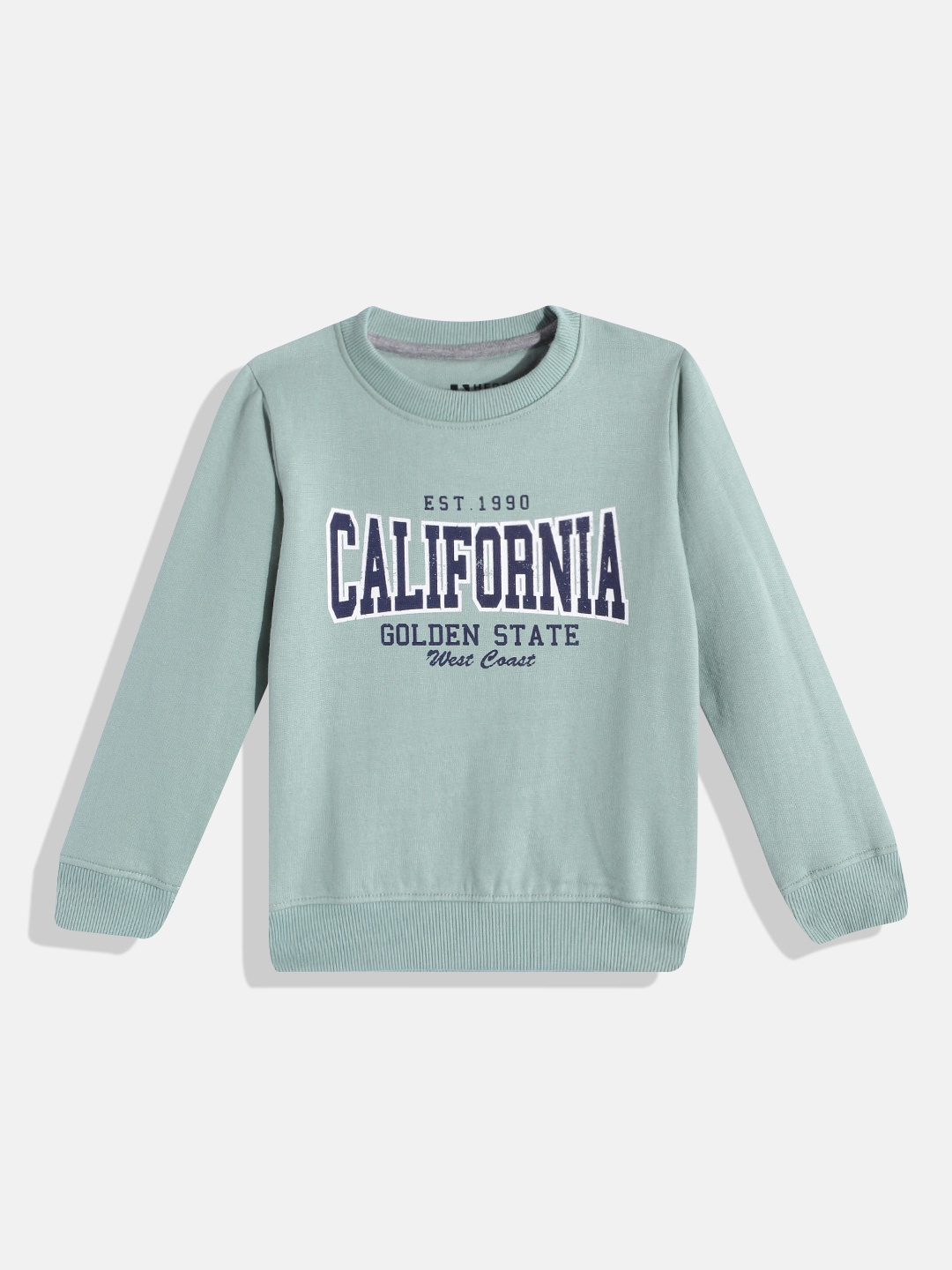 

HERE&NOW Boys Green Typography Print Sweatshirt