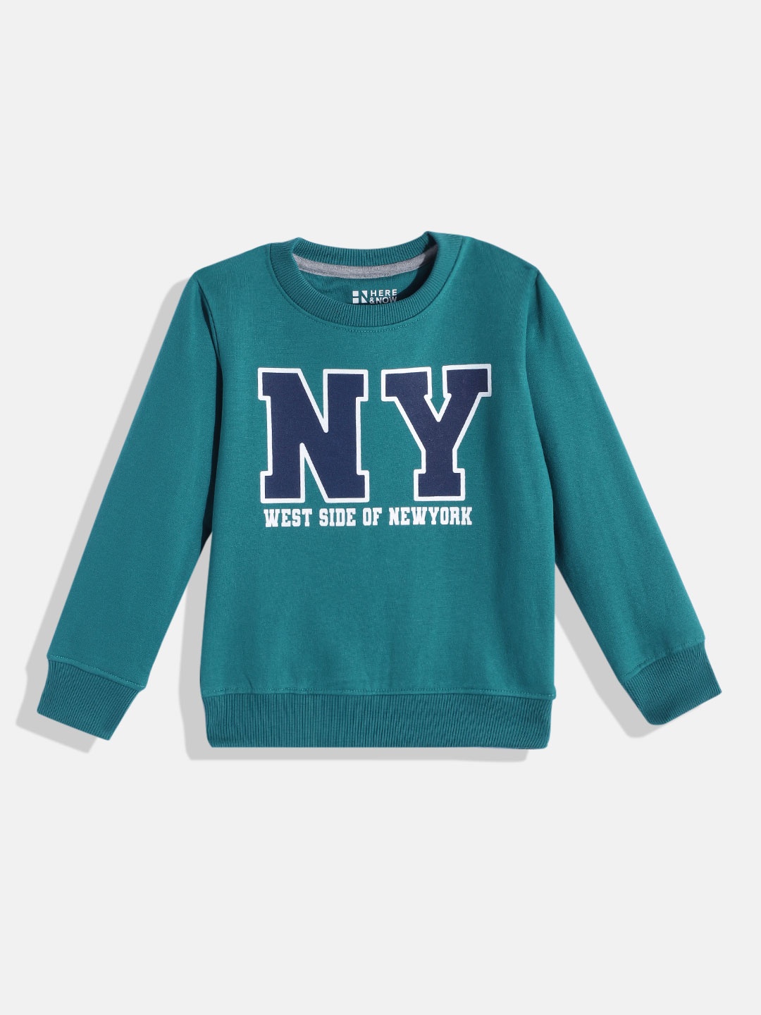 

HERE&NOW Boys Blue Typography Print Sweatshirt