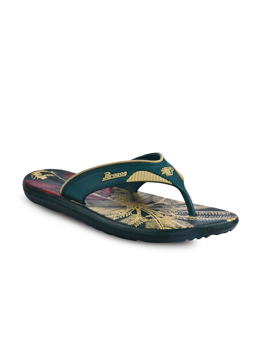 

Paragon Men Green & Red Printed Thong Flip-Flops