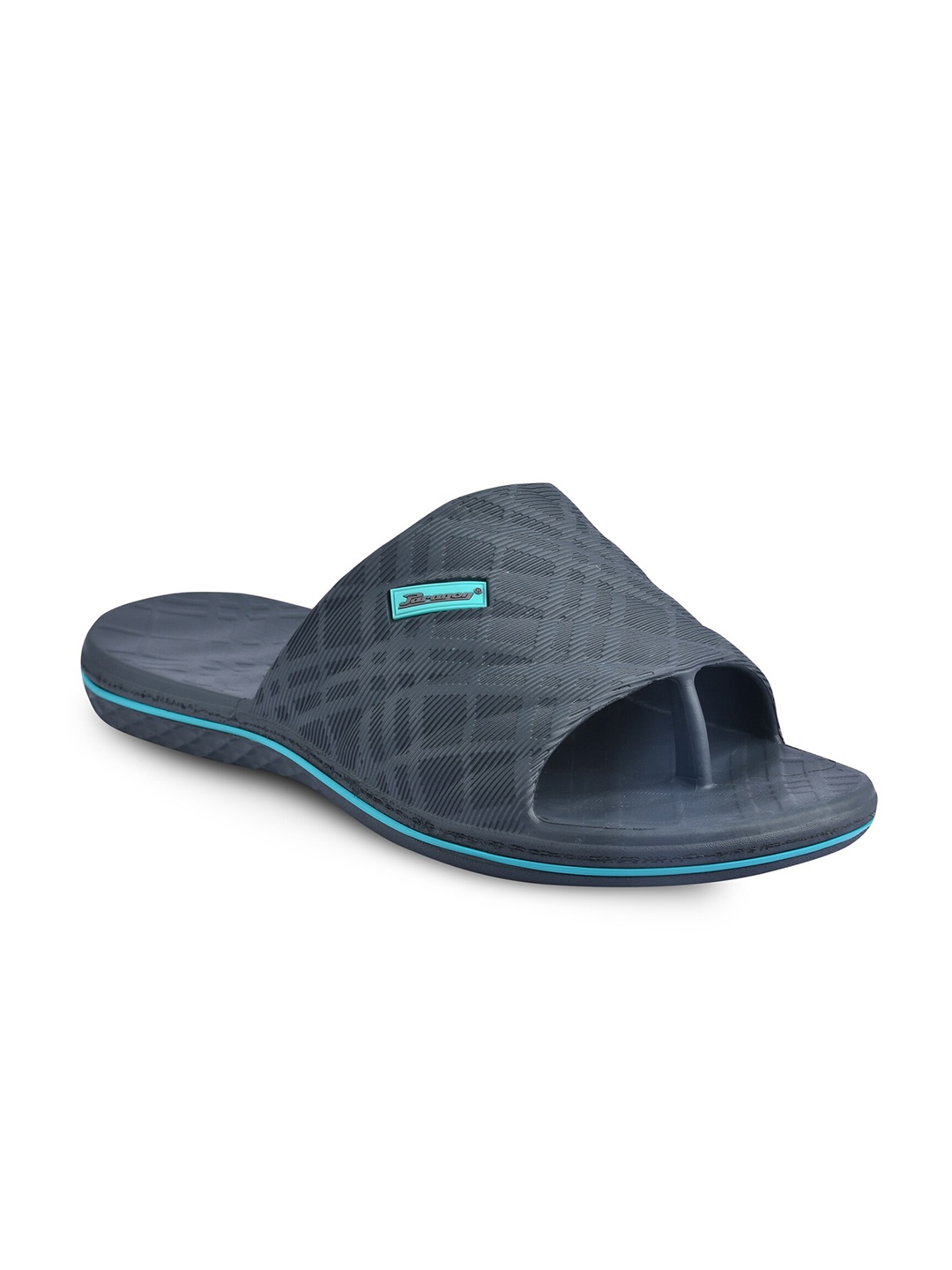 

Paragon Men Grey & Blue Rubber Sliders