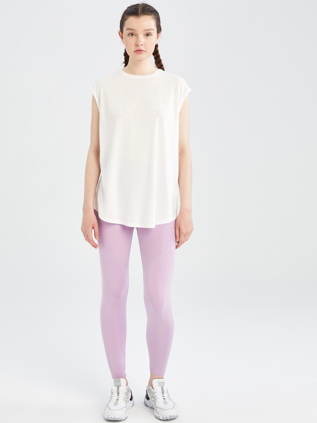 

DeFacto Women Solid Tights, Lavender