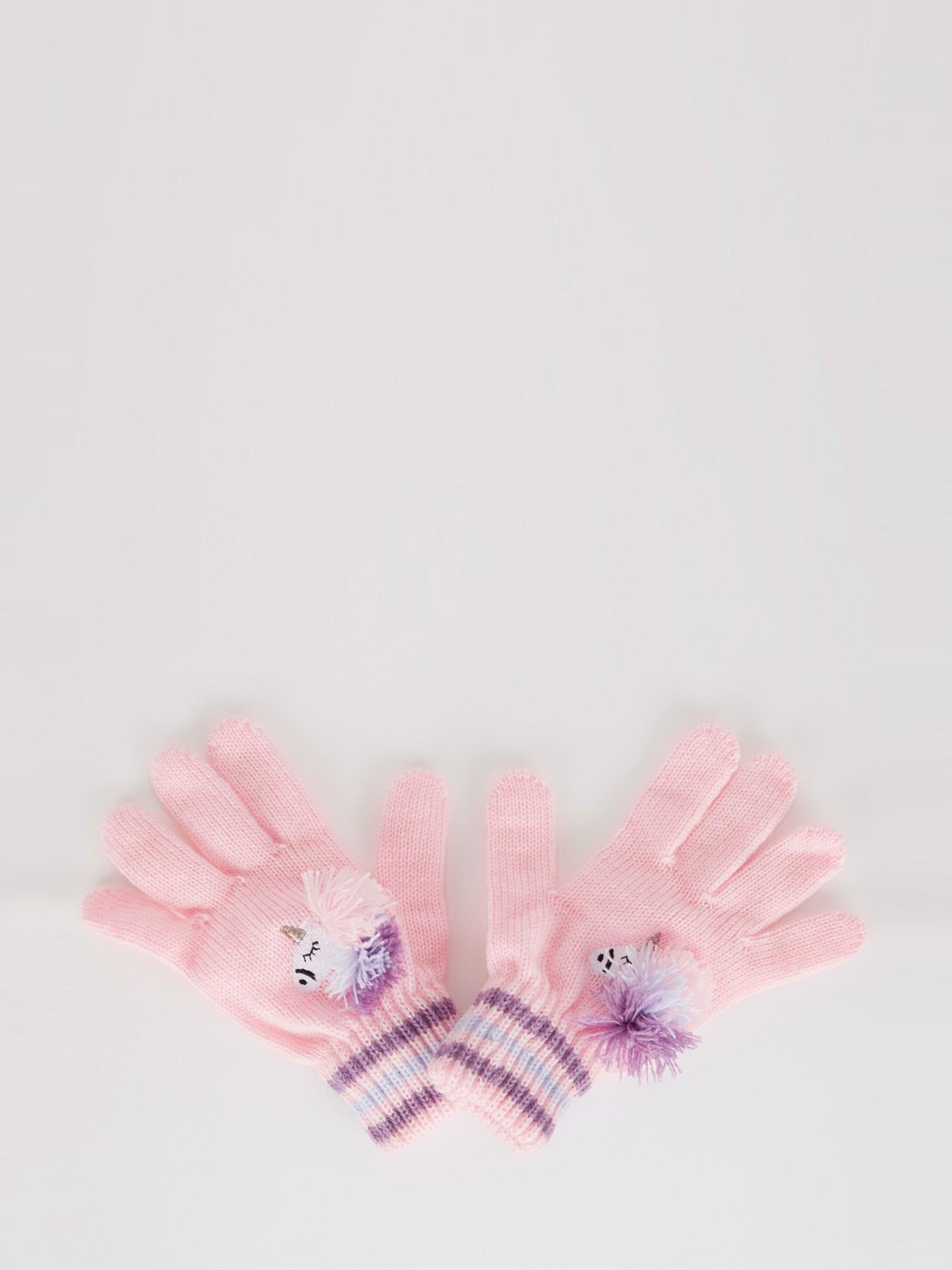 

DeFacto Girls Pink Self-Design Acrylic Winter Gloves