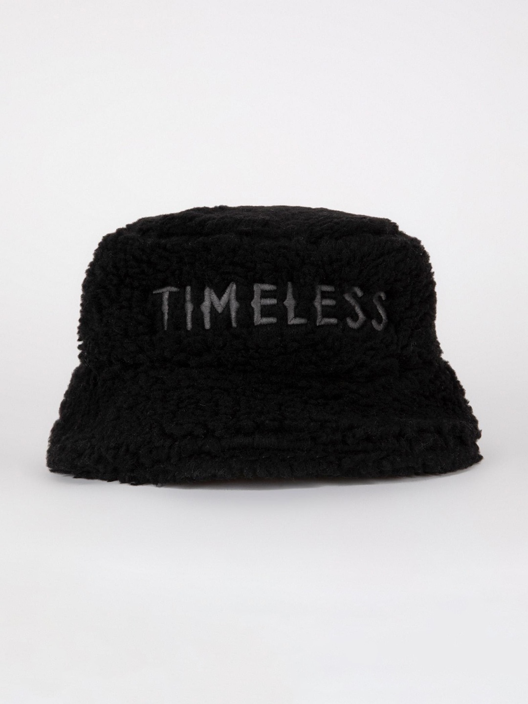 

DeFacto Men Black Timeless Embossed Bucket Hat