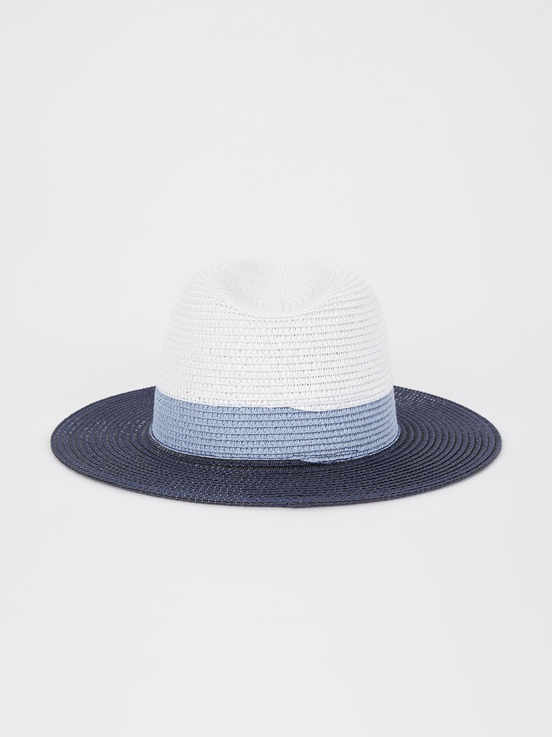 

DeFacto Women Blue & White Colorblocked Bucket Hat