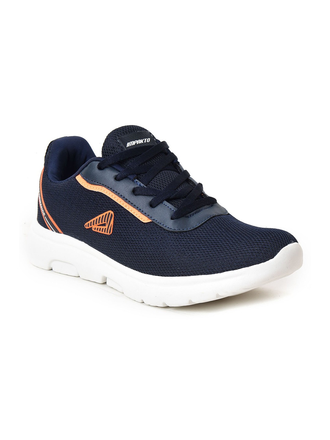 

IMPAKTO Men Navy Blue Mesh Non-Marking Running Shoes