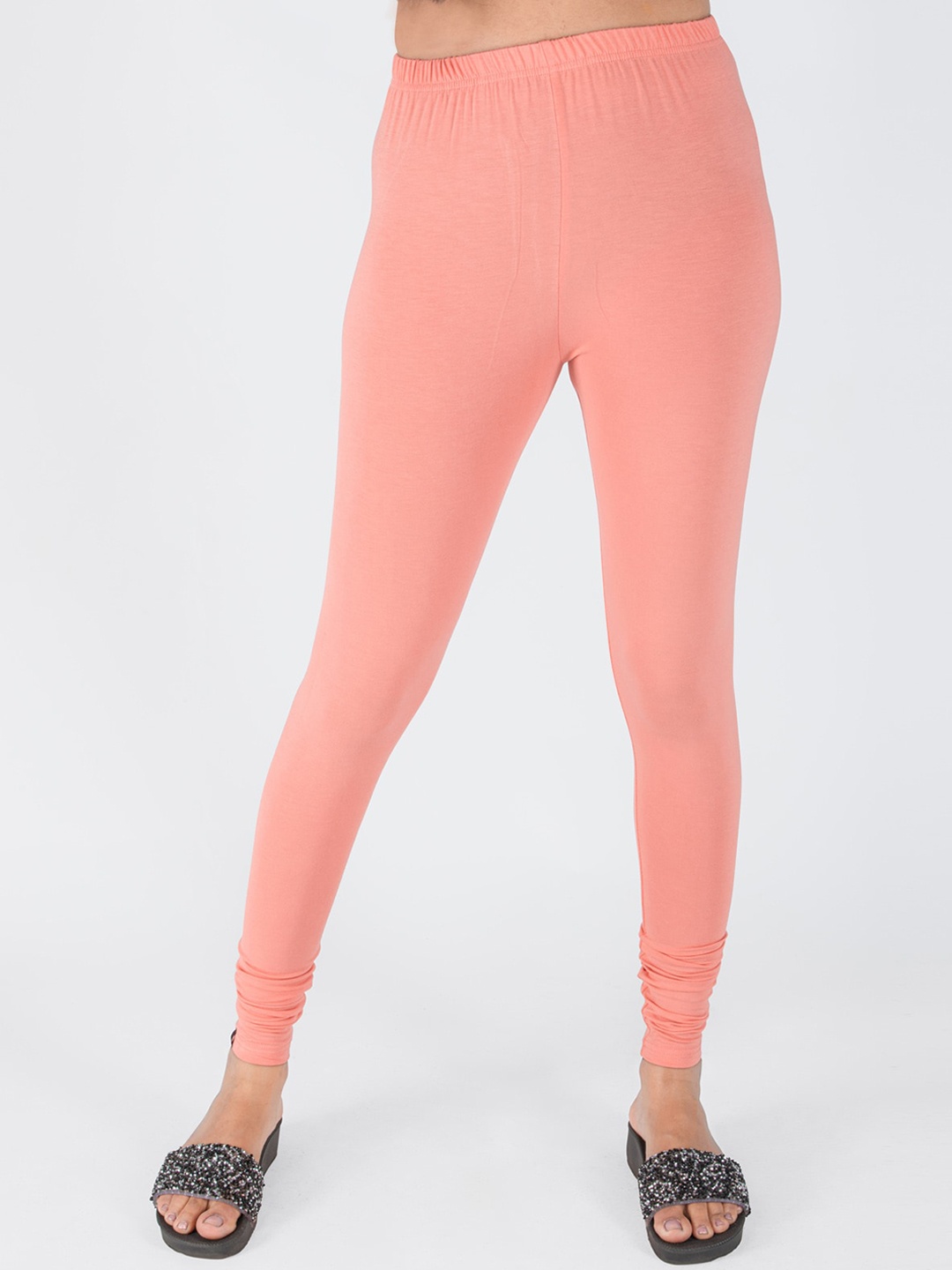

indian flower Women Peach Churidar Length Leggings