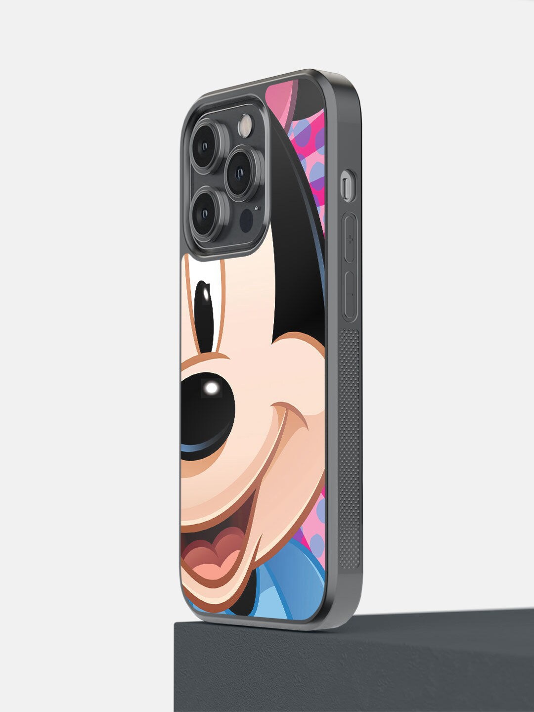 

macmerise Black Zoom Up Minnie Printed iPhone 14 Pro Bumper Case