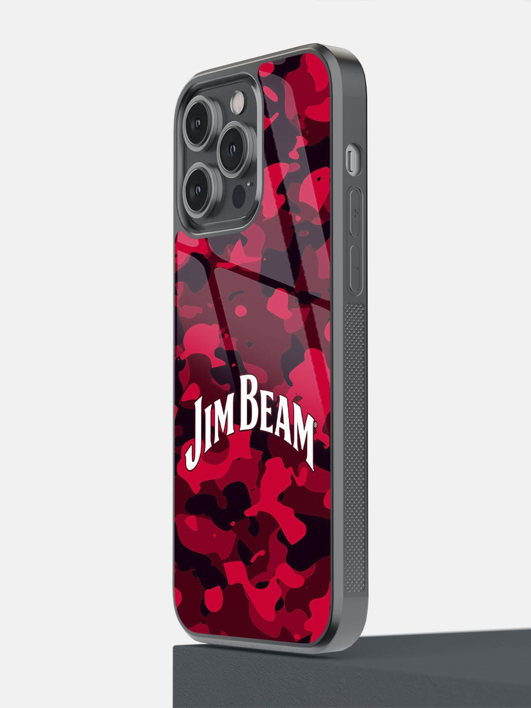 

macmerise Black & Red Jim Beam Camo Printed iPhone 14 Pro Max Bumper Case