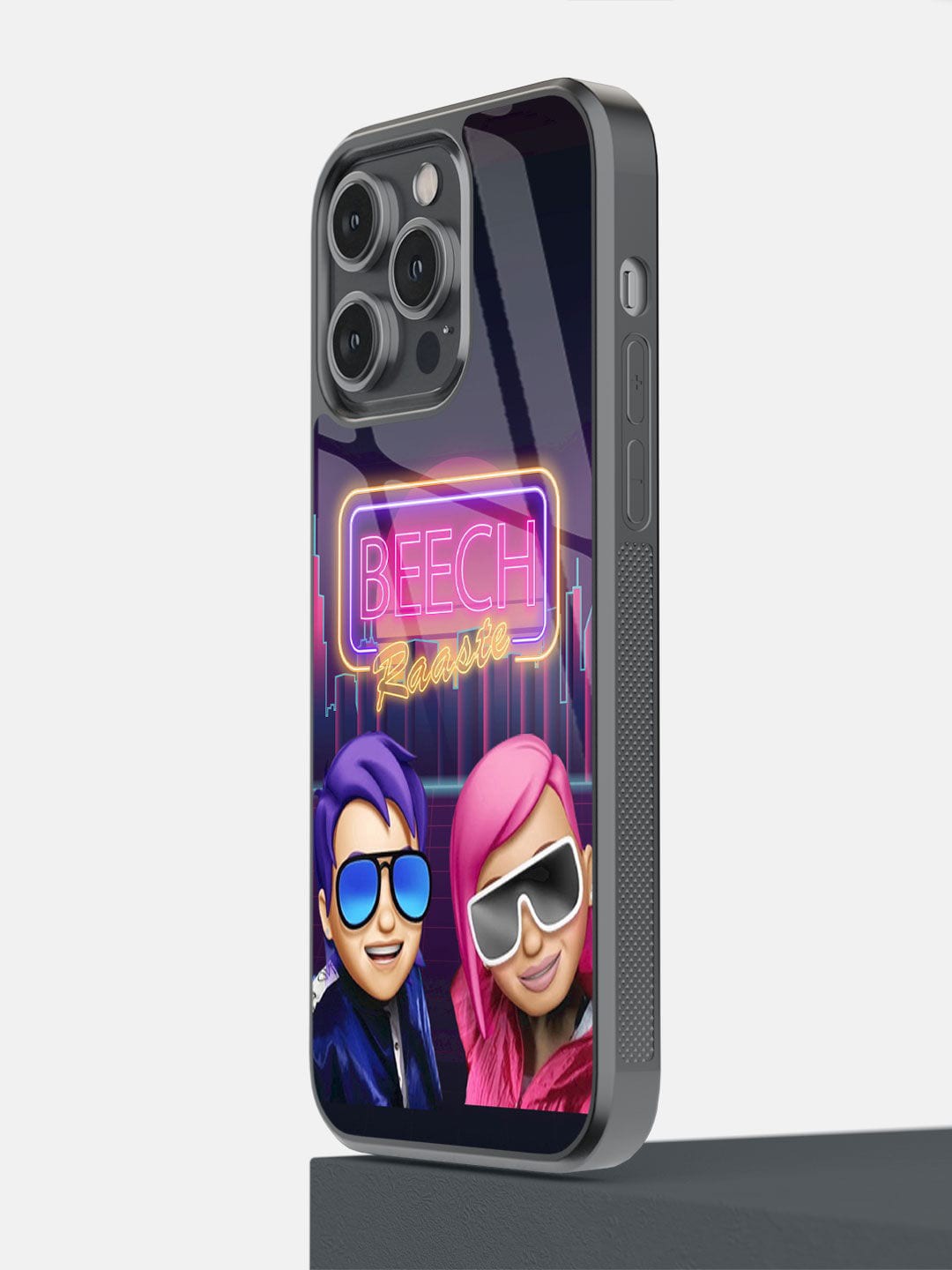 

macmerise Black & Pink Printed iPhone 14 Pro Max Bumper Case