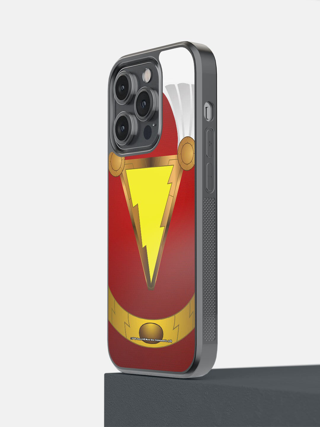 

macmerise Red & Yellow Suit Up Shazam Printed iPhone 14 Pro Max Bumper Case