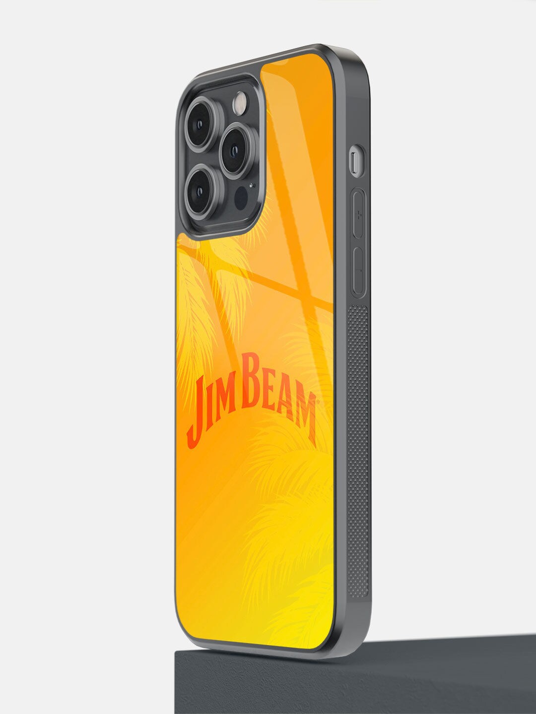 

macmerise Yellow Jim Beam Palms Golden iPhone 14 Pro Max Bumper Back Case