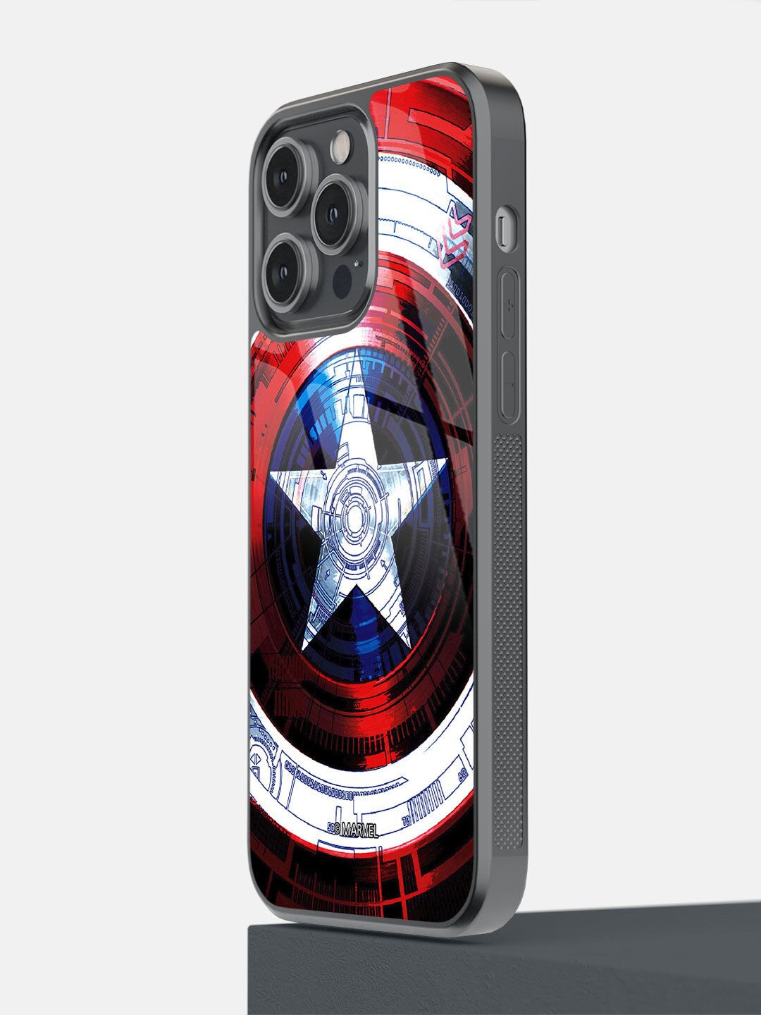 

macmerise Red Captains Shield Decoded Printed iPhone 14 Pro Max Bumper Case
