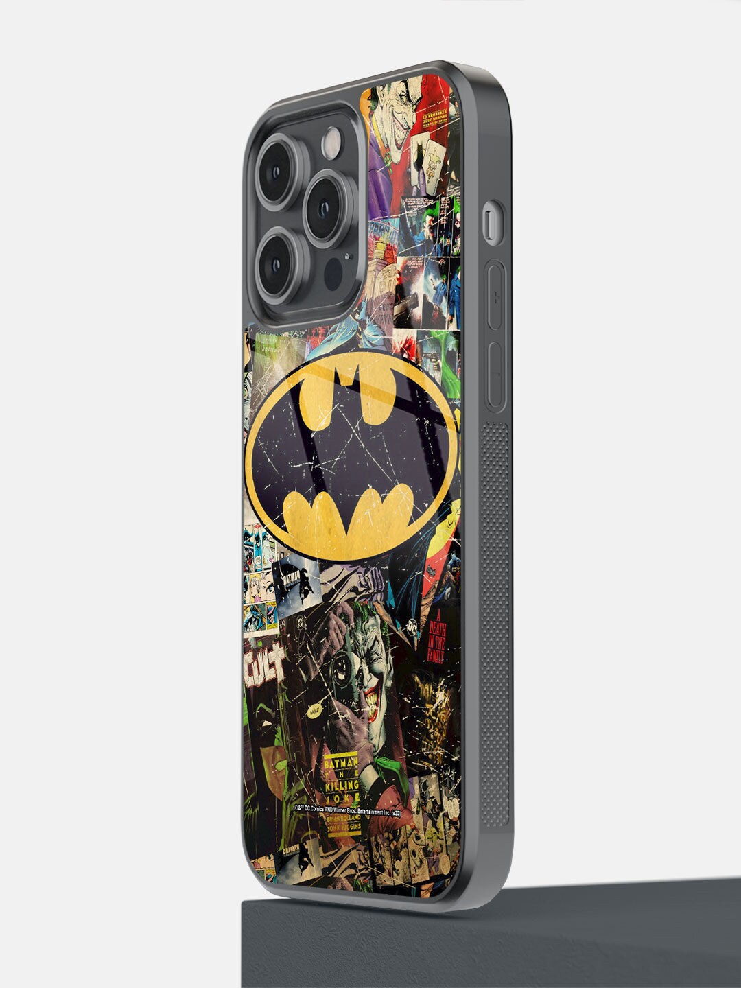 

macmerise Black & Yellow Comic Bat Printed iPhone 14 Pro Max Bumper Mobile Phone Case