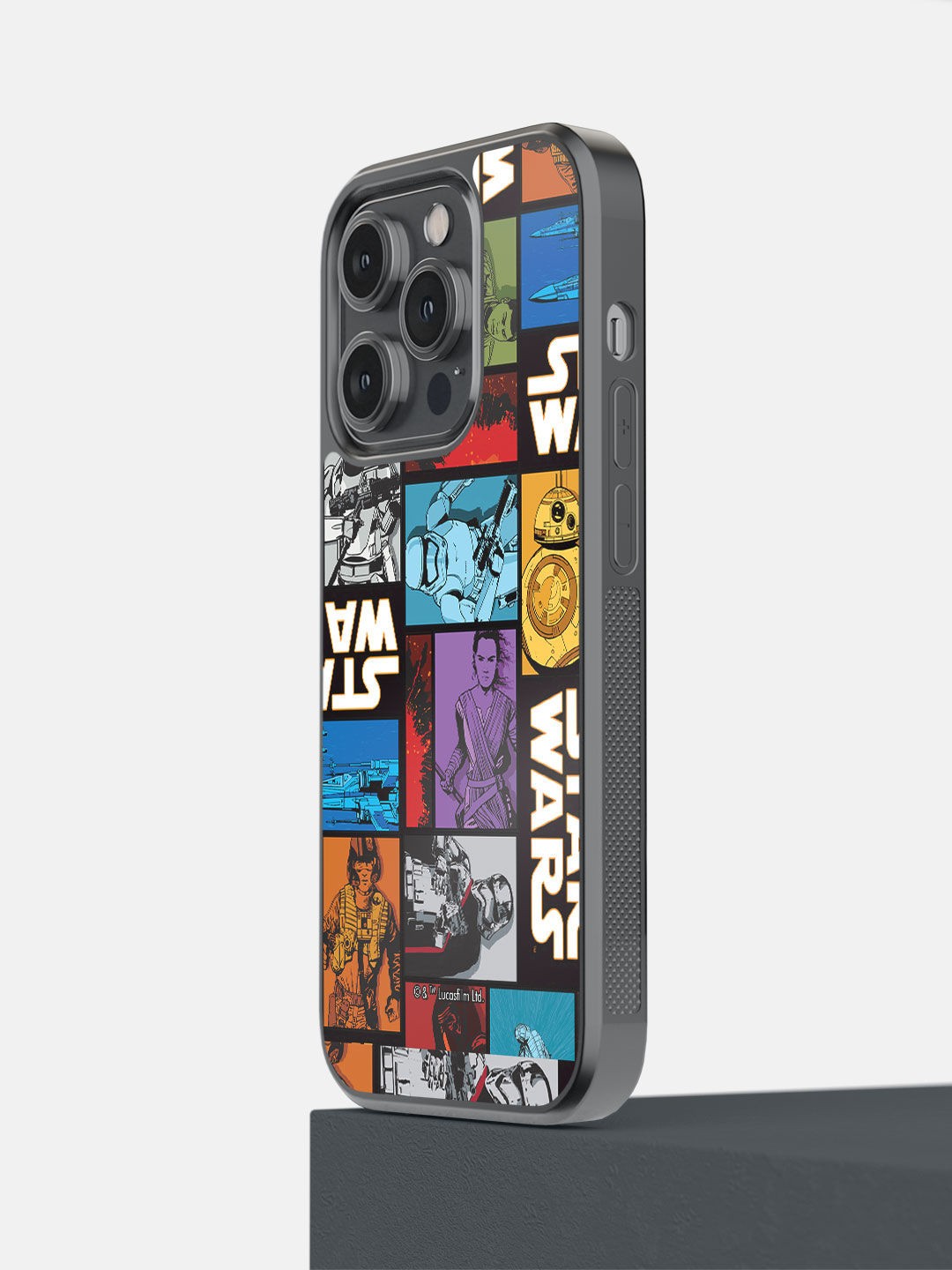 

macmerise White & Blue Printed The Force Awakens iPhone 14 Pro Back Cover