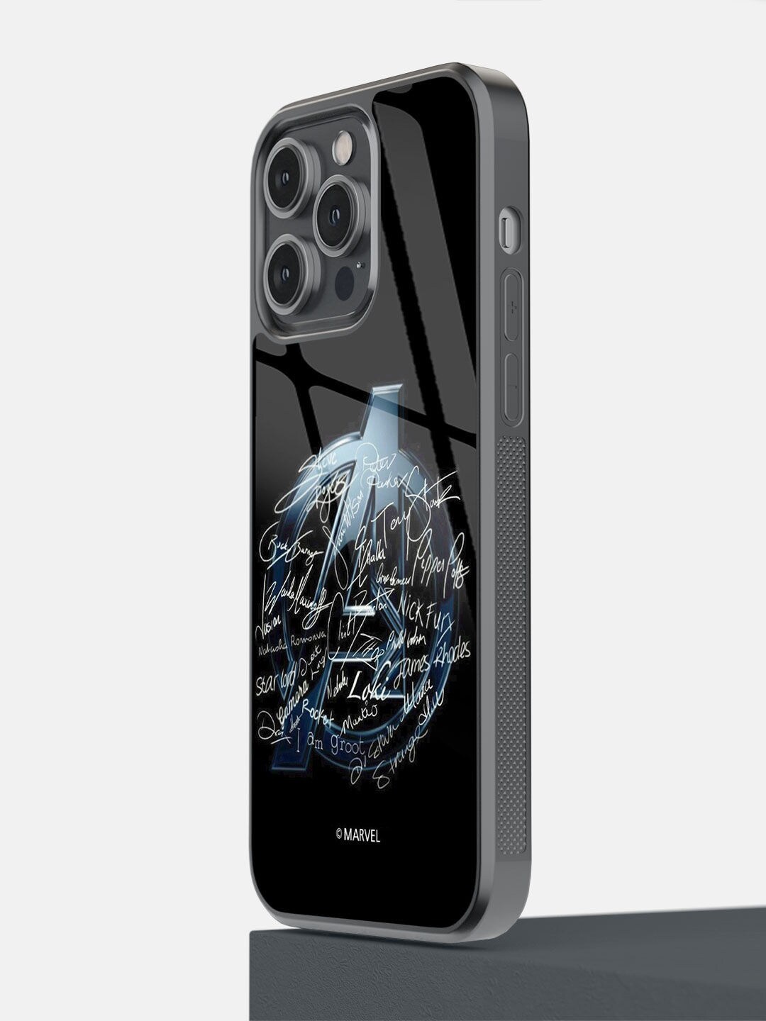 

macmerise Black Printed Avengers Nostalgia iPhone 14 Pro Max Phone Back Case