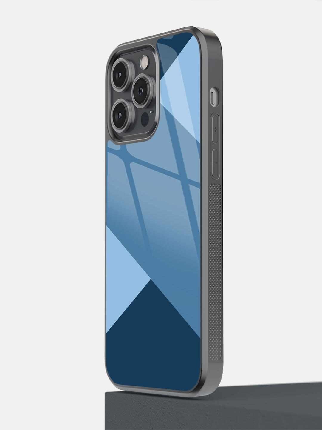 

macmerise Blue Geometrical Print Polycarbonate iPhone 14 Pro Max Phone Back Case
