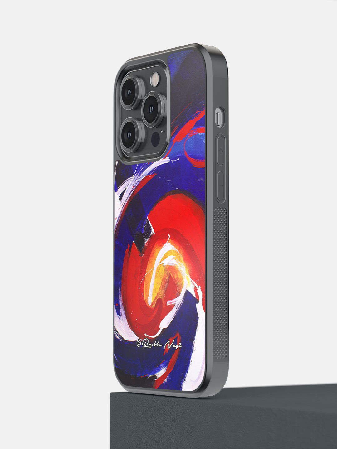 

macmerise Blue & Red Waves Printed iPhone 14 Bumper Case