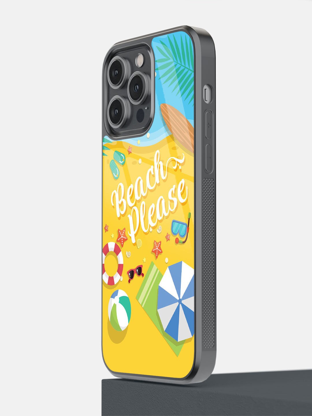 

macmerise Blue & Yellow Beach Please Printed iPhone 14 Pro Max Bumper Case