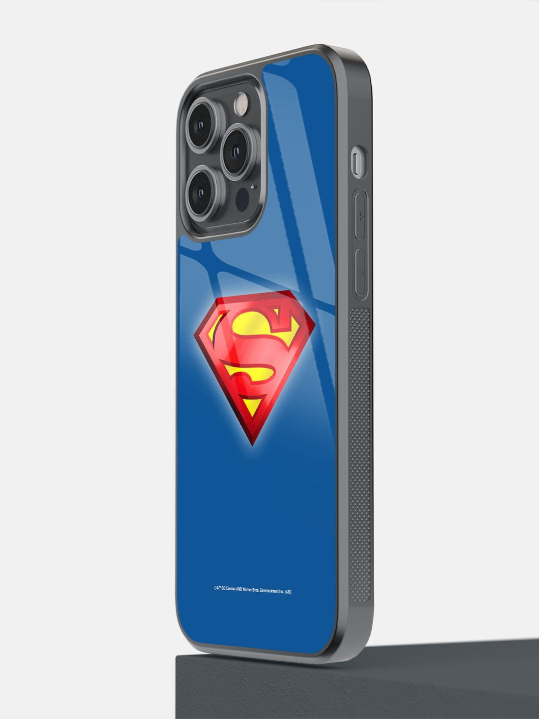

macmerise Blue Logo Superman Printed iPhone 14 Pro Max Bumper Case