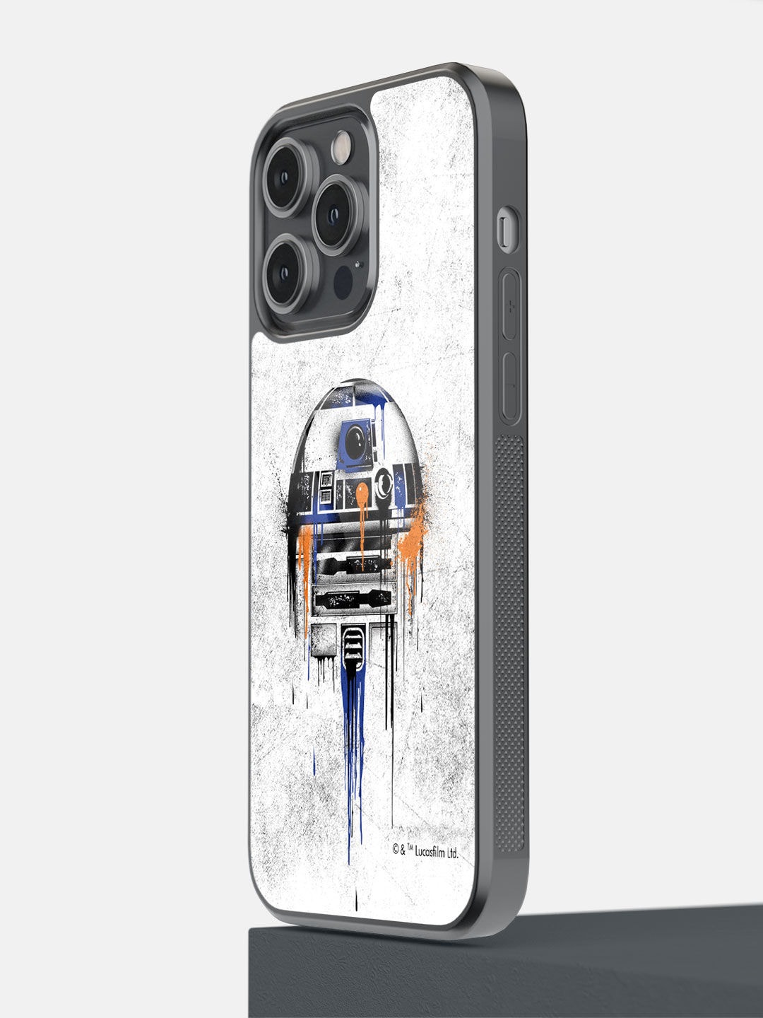 

macmerise Grey & Black Astro Droid Printed iPhone 14 Pro Max Bumper Case, White