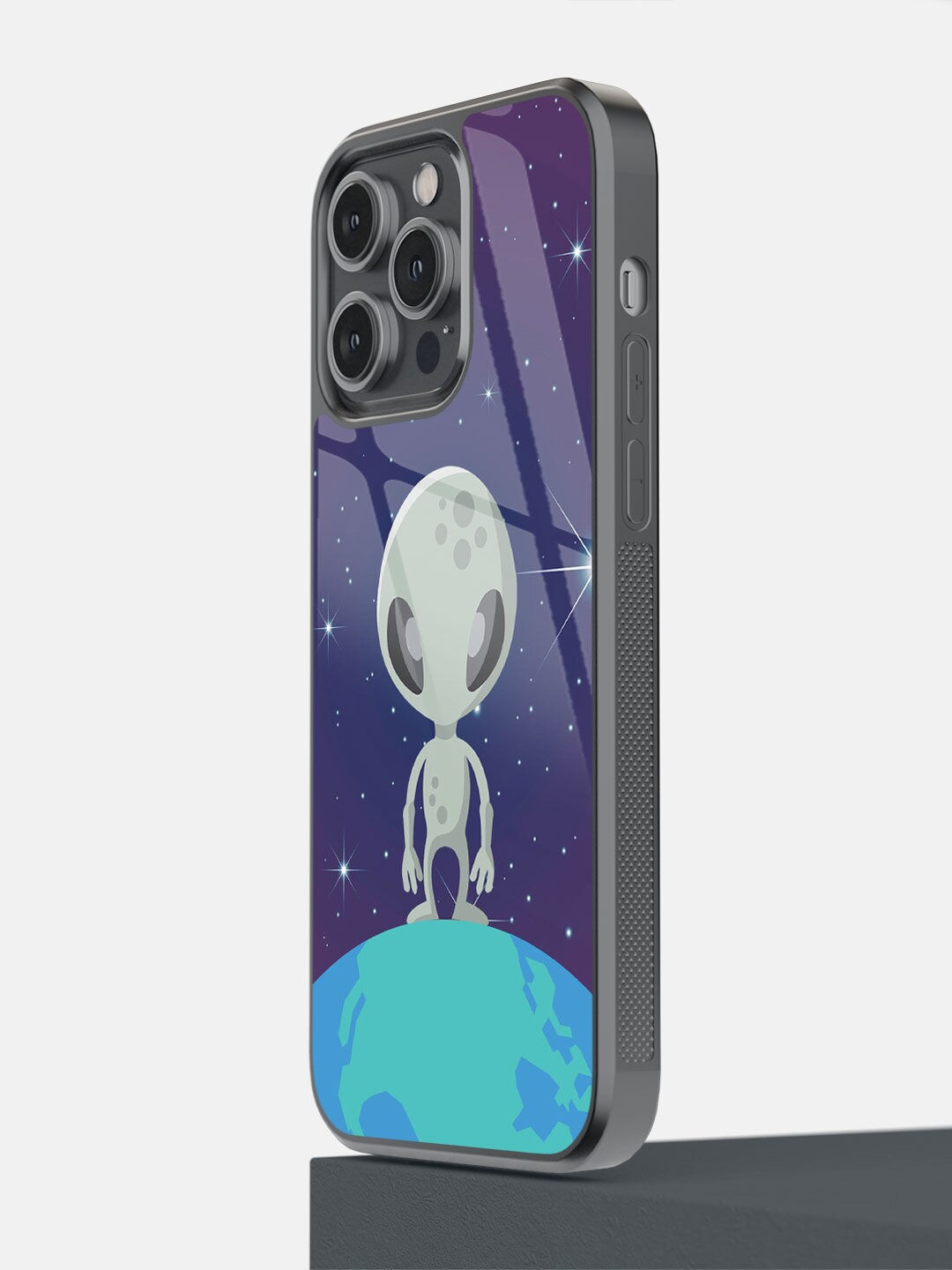 

macmerise Black Alien Printed iPhone 14 Pro Max Bumper Case