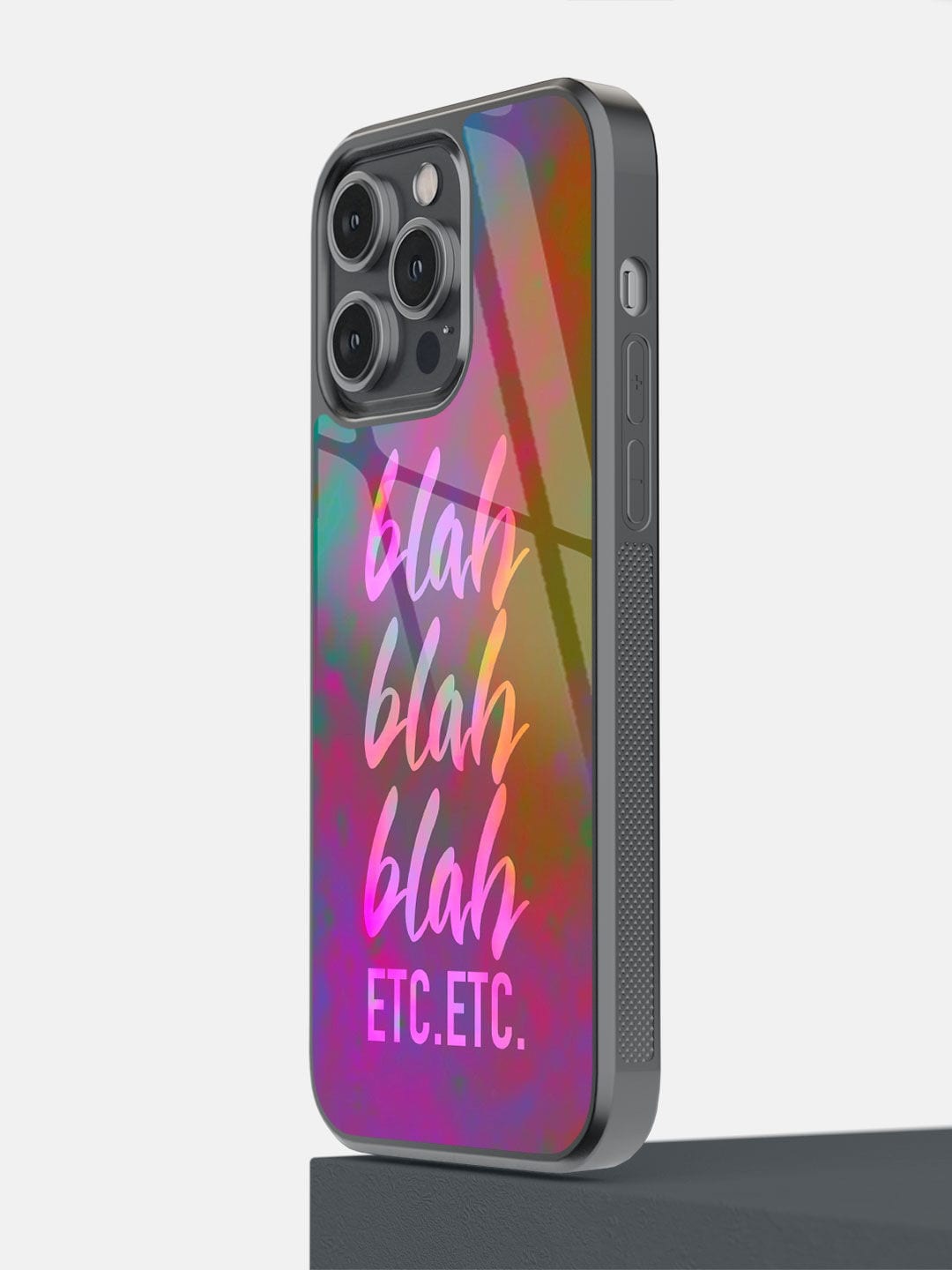 

macmerise Black Blah Blah Printed iPhone 14 Pro Max Bumper Case