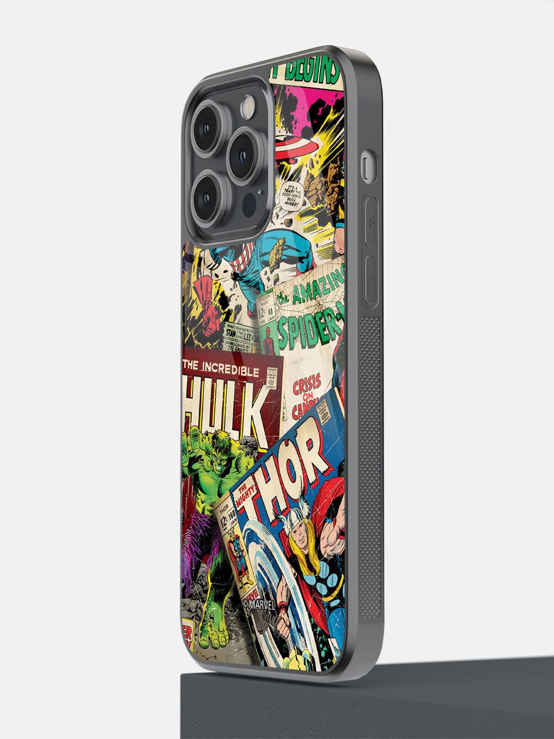 

macmerise Red & Green Marvel Comics Collection Printed iPhone 14 Pro Max Bumper Case