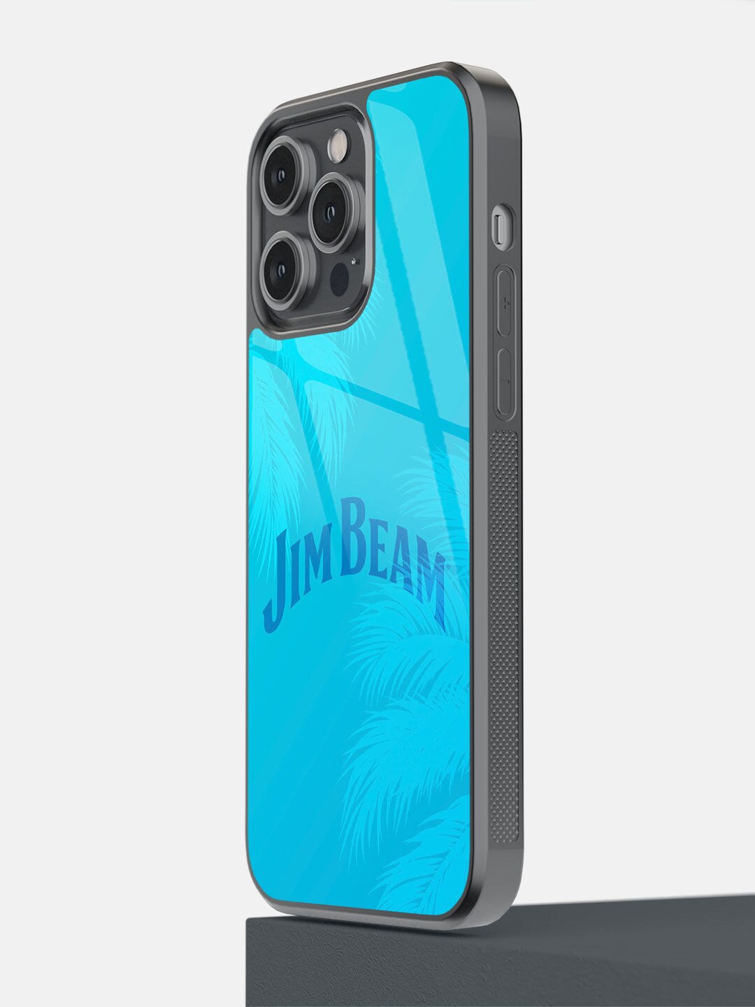 

macmerise Black & Blue Jim Beam Palms Blue Printed iPhone 14 Pro Max Bumper Case