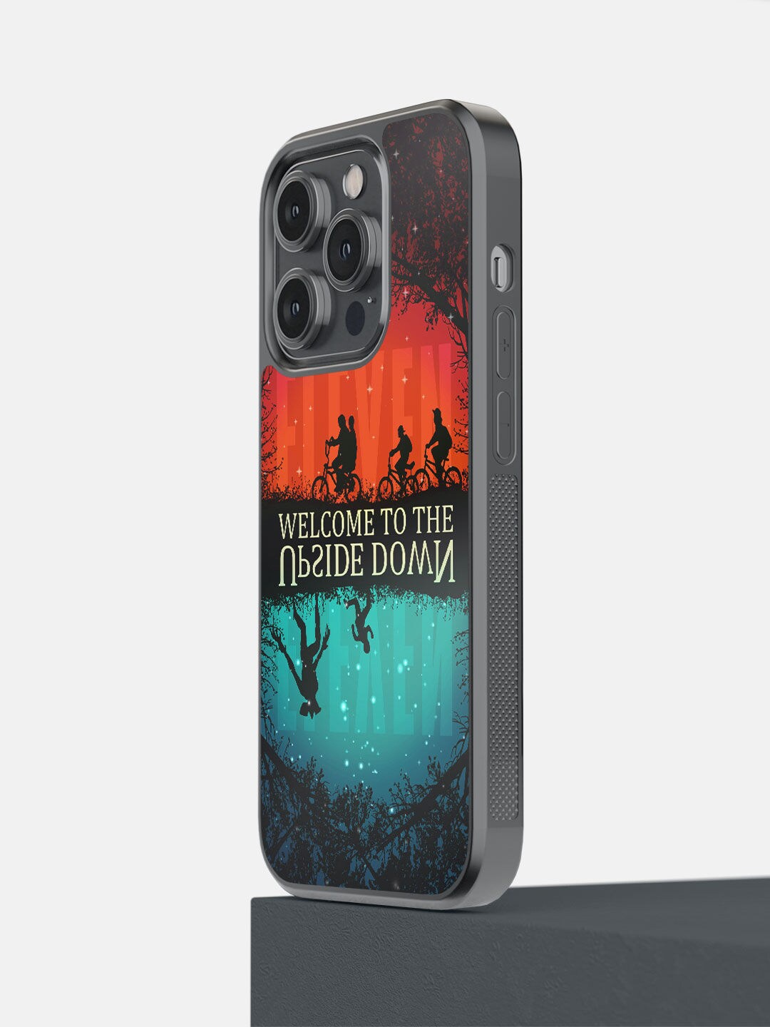 

macmerise Red & Green Printed Upside Down iPhone 14 Pro Phone Back Case