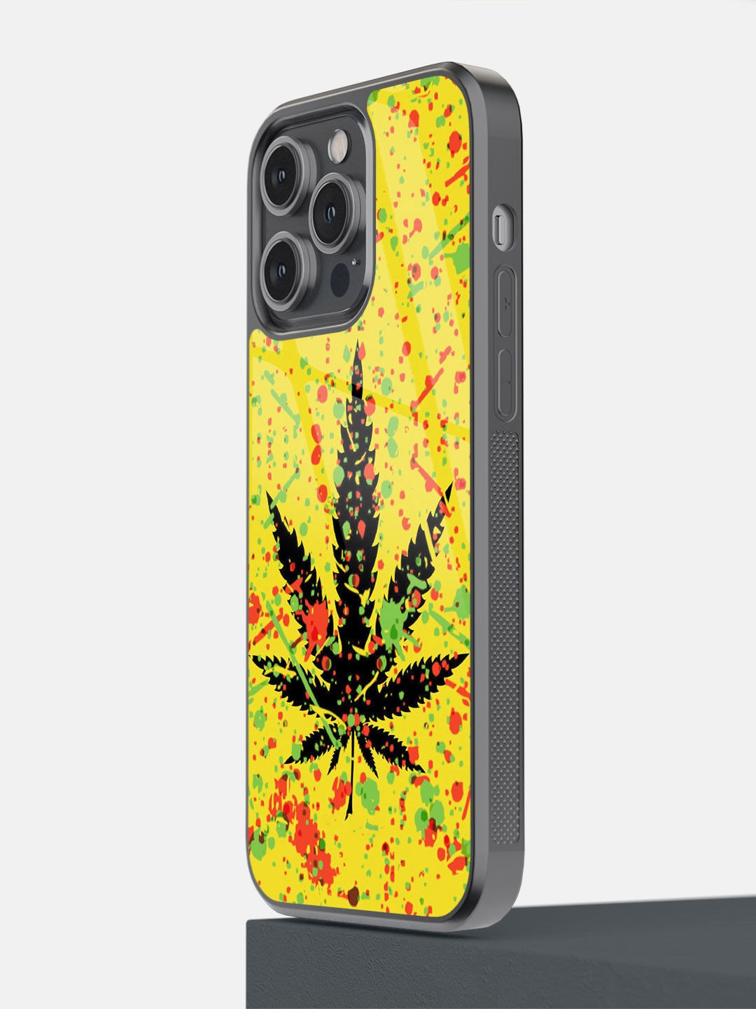 

macmerise Black Rasta Splash Printed iPhone 14 Pro Max Bumper Case